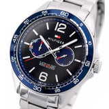 Shop Authentic Tommy Hilfiger Erik Chronograph Blue Dial Silver Steel Strap Watch for Men - 1791366 - Luxxuri