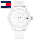 Shop Authentic Tommy Hilfiger Denim Analog White Dial White Rubber Strap Watch for Men - 1791481 - Luxxuri