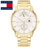  Shop Authentic Tommy Hilfiger Hunter White Dial Gold Steel Strap Watch for Men - 1791609 - Luxxuri