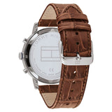  Shop Authentic Tommy Hilfiger Evan Chronograph Blue Dial Brown Leather Strap Watch for Men - 1710393 - Luxxuri