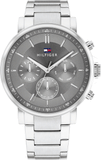  Shop Authentic Tommy Hilfiger Tyson Chronograph Grey Dial Silver Steel Strap Watch For Men - 1710604 - Luxxuri