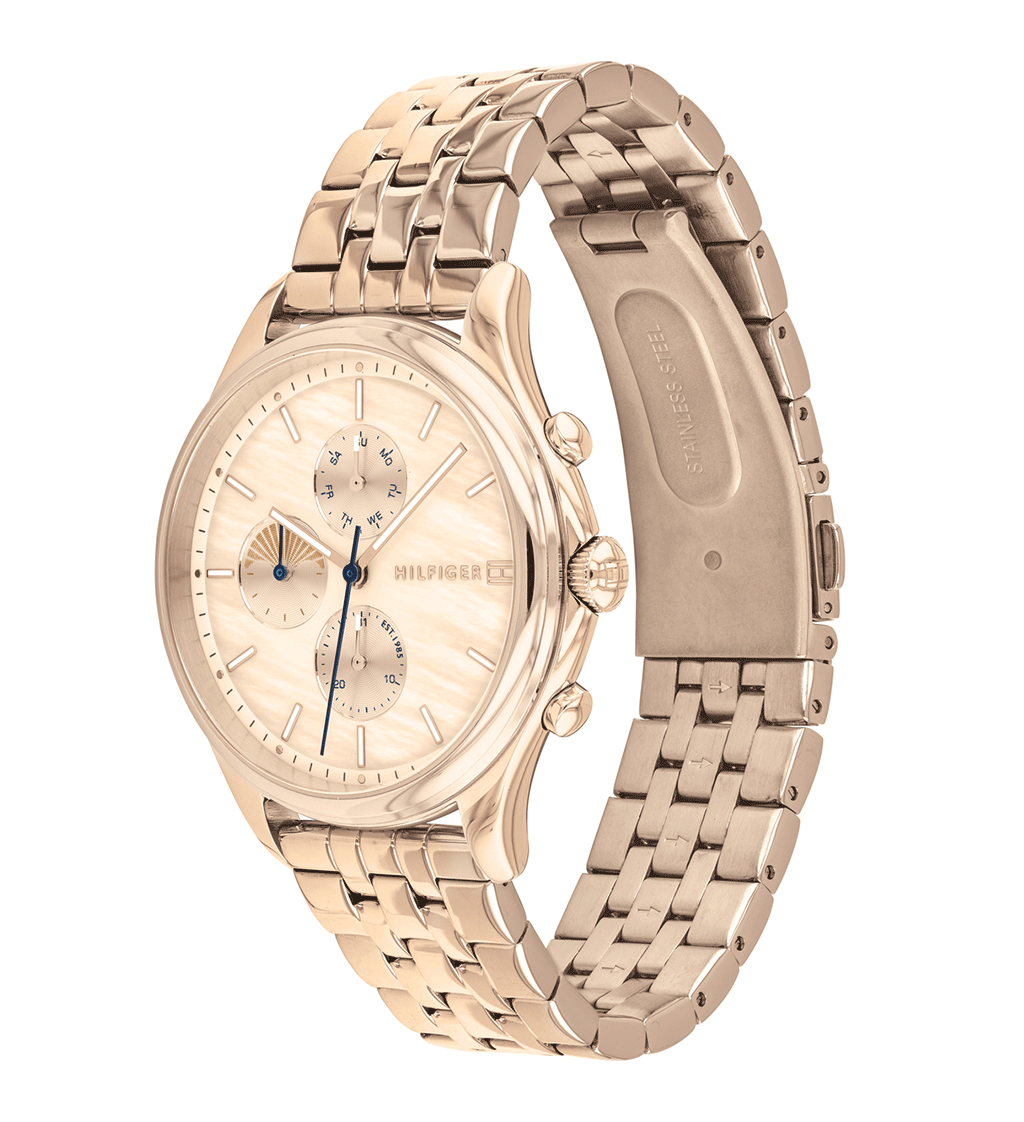  Shop Authentic Tommy Hilfiger Whitney Chronograph Quartz Rose Gold Dial Rose Gold Steel Strap Watch For Women - 1782120 - Luxxuri