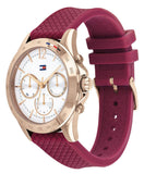  Shop Authentic Tommy Hilfiger Haven Quartz White Dial Red Rubber Strap Watch For Women - 1782200 - Luxxuri