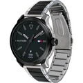  Shop Authentic Tommy Hilfiger Sneaker Quartz Black Dial Two Tone Steel Strap Watch for Men - 1791619 - Luxxuri