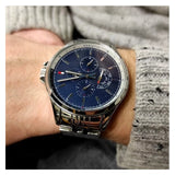 Shop Authentic Tommy Hilfiger Shawn Multifunction Quartz Blue Dial Silver Steel Strap Watch for Men - 1791612 - Luxxuri