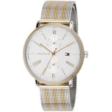  Shop Authentic Tommy Hilfiger Jenna Quartz White Dial Two Tone Mesh Bracelet Watch for Women  - 1782074 - Luxxuri