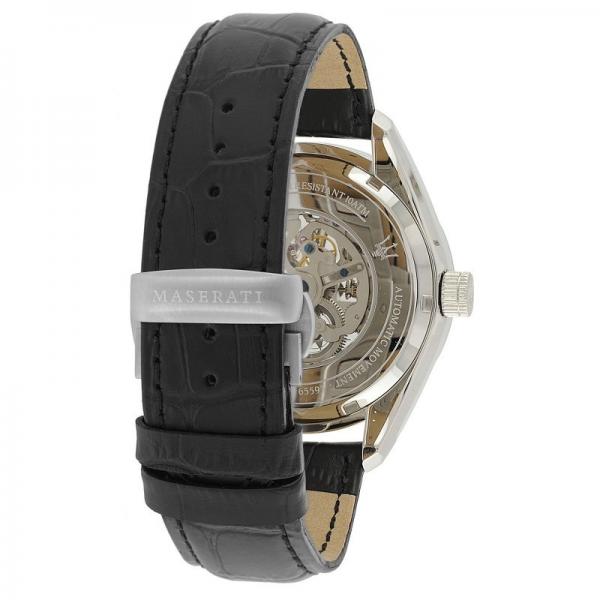  Shop Authentic Maserati Traguardo Automatic Black Dial Black Leather Strap Watch For Men - R8871612001 - Luxxuri