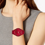  Shop Authentic Michael Kors Slim Runway Red Dial Red Steel Strap Watch For Women - MK3895 - Luxxuri