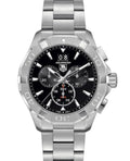  Shop Authentic Tag Heuer Aquaracer Chronograph Black Dial Silver Steel Strap Watch for Men - CAY1110.BA0927 - Luxxuri
