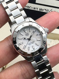  Shop Authentic Tag Heuer Aquaracer Quartz Mother of Pearl White Dial Silver Steel Strap Watch for Women - WBD1411.BA0741 - Luxxuri