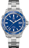  Shop Authentic Tag Heuer Aquaracer Calibre 5 Automatic Blue Dial Silver Steel Strap Watch for Men - WAK2111.BA0830 - Luxxuri