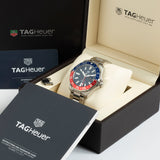  Shop Authentic Tag Heuer Aquaracer GMT Caliber 7 Pepsi Black Dial Silver Steel Strap Watch for Men - WAY201F.BA0927 - Luxxuri