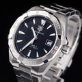  Shop Authentic Tag Heuer Aquaracer Automatic Black Dial Silver Steel Strap Watch for Men - WAY2110.BA0928 - Luxxuri
