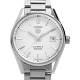  Shop Authentic Tag Heuer Carrera Automatic Caliber 5 White Dial Silver Steel Strap Watch for Men - WAR211B.BA0782 - Luxxuri
