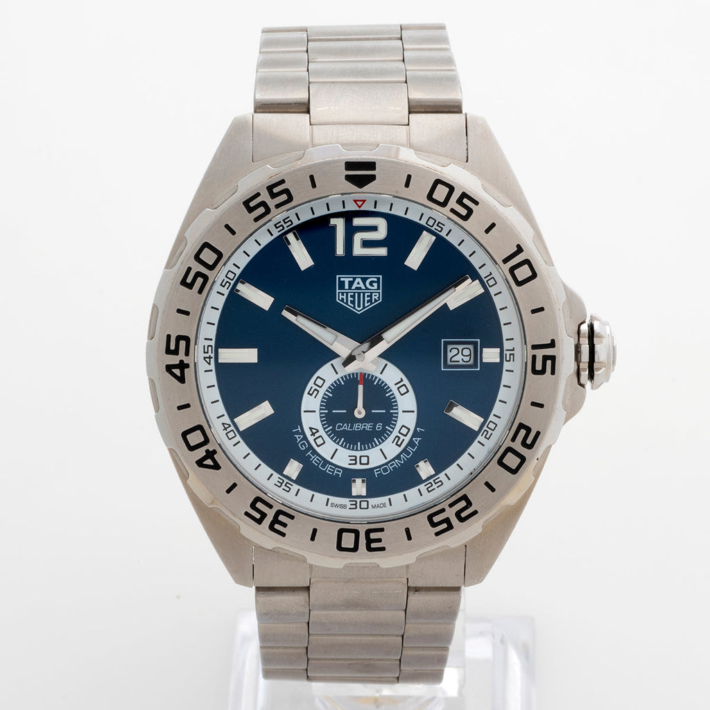 Shop Authentic Tag Heuer Formula 1 Calibre 6 Automatic Blue Dial Silver Steel Strap Watch for Men - WAZ2014.BA0842 - Luxxuri