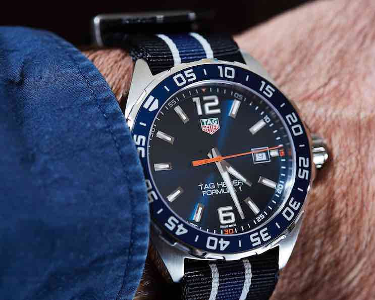  Shop Authentic Tag Heuer Formula 1 Quartz Blue Dial Two Tone NATO Strap Watch for Men - WAZ1010.FC8197 - Luxxuri