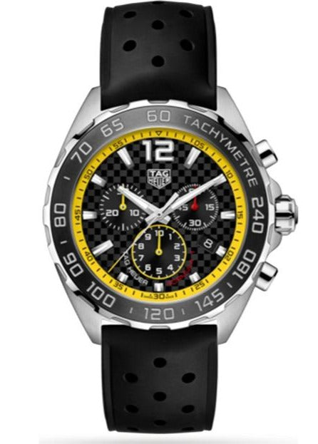  Shop Authentic Tag Heuer Formula 1 Chronograph Black Dial Black Rubber Strap Watch for Men - CAZ101AC.FT8024 - Luxxuri