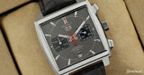  Shop Authentic Tag Heuer Monaco Calibre 12 Final Edition Chronograph Grey Dial Black Leather Strap Watch for Men - CAW211J.FC6476 - Luxxuri