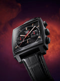  Shop Authentic Tag Heuer Monaco Automatic Chronograph Black Dial Black Leather Strap Watch for Men - CBL2180.FC6497 - Luxxuri