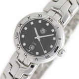  Shop Authentic Tag Heuer Link Quartz Diamonds Black Dial Silver Steel Strap Watch for Women - WAT1410.BA0954 - Luxxuri