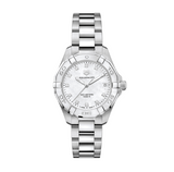  Shop Authentic Tag Heuer Aquaracer White Mother of Pearl Dial Silver Steel Strap Watch for Women - WBD1311.BA0740 - Luxxuri