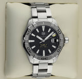  Shop Authentic Tag Heuer Aquaracer Automatic Black Dial Silver Steel Strap Watch for Men - WAY2010.BA0927 - Luxxuri