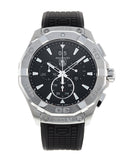  Shop Authentic Tag Heuer Aquaracer Chronograph Black Dial Black Rubber Strap Watch for Men - CAY1110.FT6041 - Luxxuri