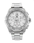  Shop Authentic Tag Heuer Aquaracer White Dial Silver Steel Strap Watch for Men - CAY1111.BA0927 - Luxxuri