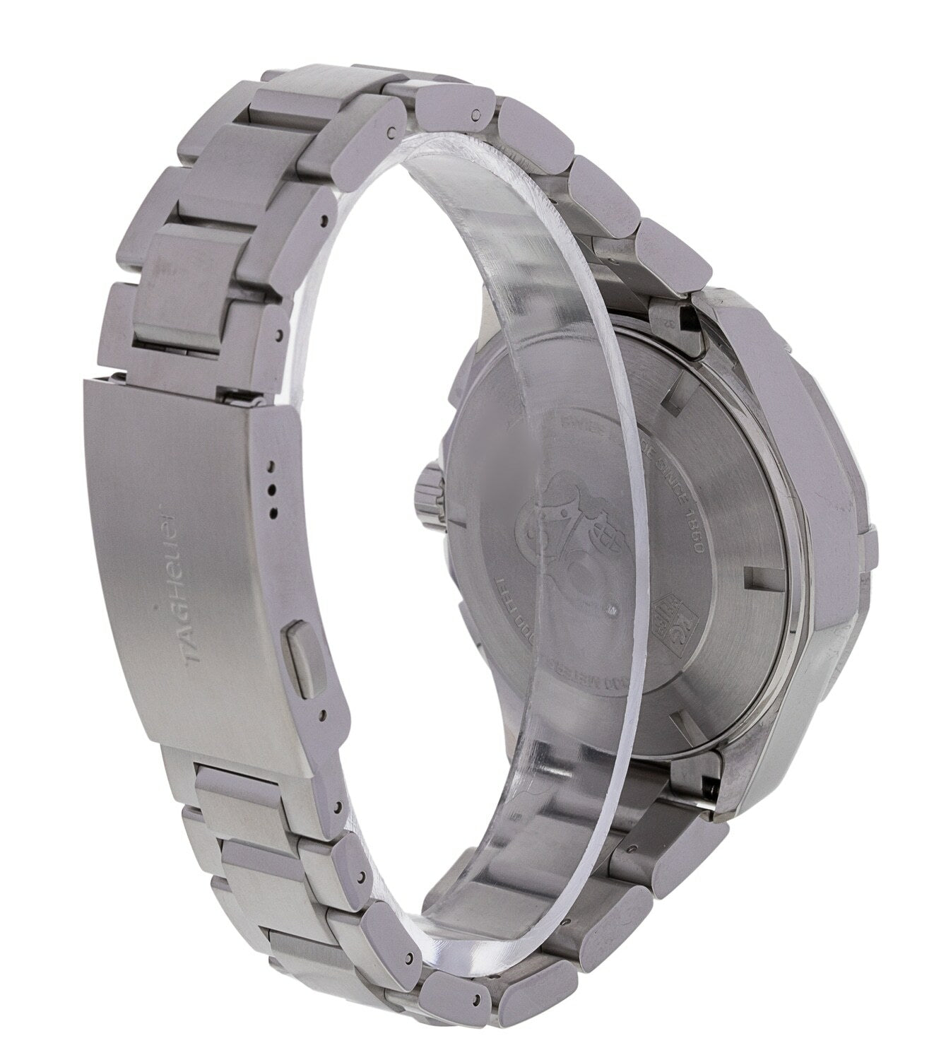  Shop Authentic Tag Heuer Aquaracer Automatic Chronograph Black Dial Silver Steel Strap Watch for Men - CAY2110.BA0927 - Luxxuri