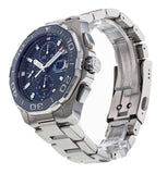  Shop Authentic Tag Heuer Aquaracer Calibre 16 43mm Blue Dial Silver Steel Strap Watch for Men - CAY211B.BA0927 - Luxxuri