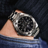  Shop Authentic Tag Heuer Aquaracer Chronograph Black Dial Silver Steel Strap Watch for Men - CAY1110.BA0927 - Luxxuri