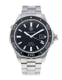  Shop Authentic Tag Heuer Aquaracer Caliber 5 Automatic Black Dial Silver Steel Strap Watch for Men - WAK2110.BA0830 - Luxxuri