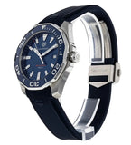  Shop Authentic Tag Heuer Aquaracer Quartz Blue Dial Blue Rubber Strap Watch for Men - WAY101C.FT6153 - Luxxuri