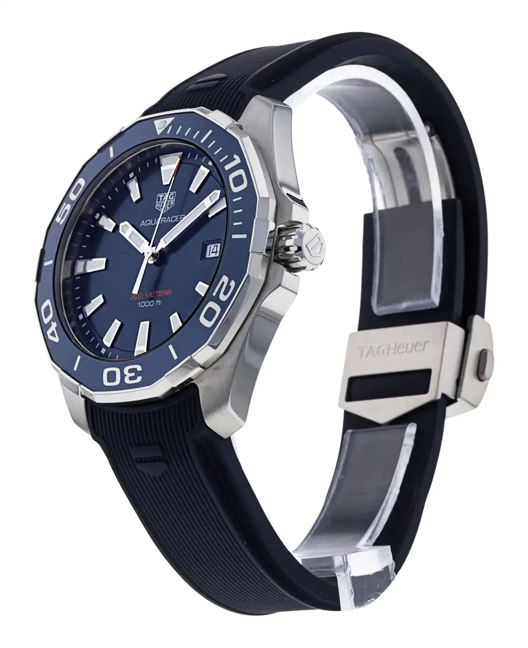  Shop Authentic Tag Heuer Aquaracer Quartz Blue Dial Blue Rubber Strap Watch for Men -  WAY101C.FC6153 - Luxxuri