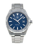  Shop Authentic Tag Heuer Aquaracer Quartz Blue Dial Silver Steel Strap Watch for Men - WAY1112.BA0928 - Luxxuri