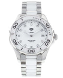  Shop Authentic Tag Heuer Aquaracer Diamonds White Dial Two Tone Steel Strap Watch for Women - WAY131D.BA0914 - Luxxuri
