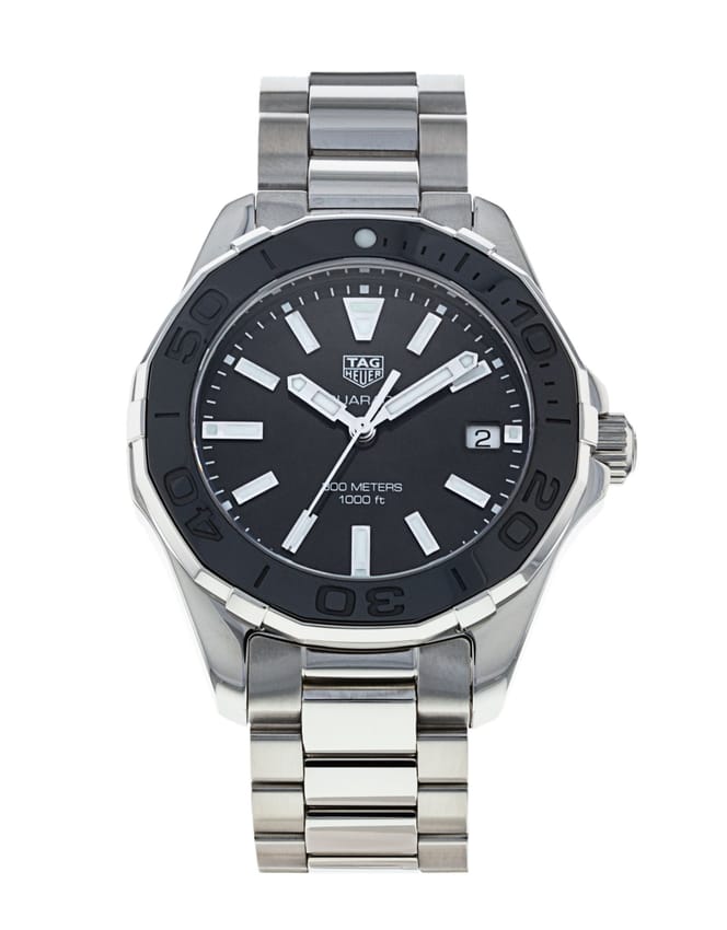  Shop Authentic Tag Heuer Aquaracer Quartz Black Dial Silver Steel Strap Watch for Women - WAY131K.BA0748 - Luxxuri