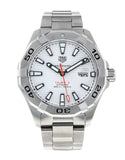  Shop Authentic Tag Heuer Aquaracer Calibre 5 Automatic White Dial Silver Steel Strap Watch for Men - WAY2013.BA0927 - Luxxuri