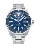  Shop Authentic Tag Heuer Aquaracer Calibre 5 Blue Dial Silver Steel Strap Watch for Men - WAY201B.BA0927 - Luxxuri