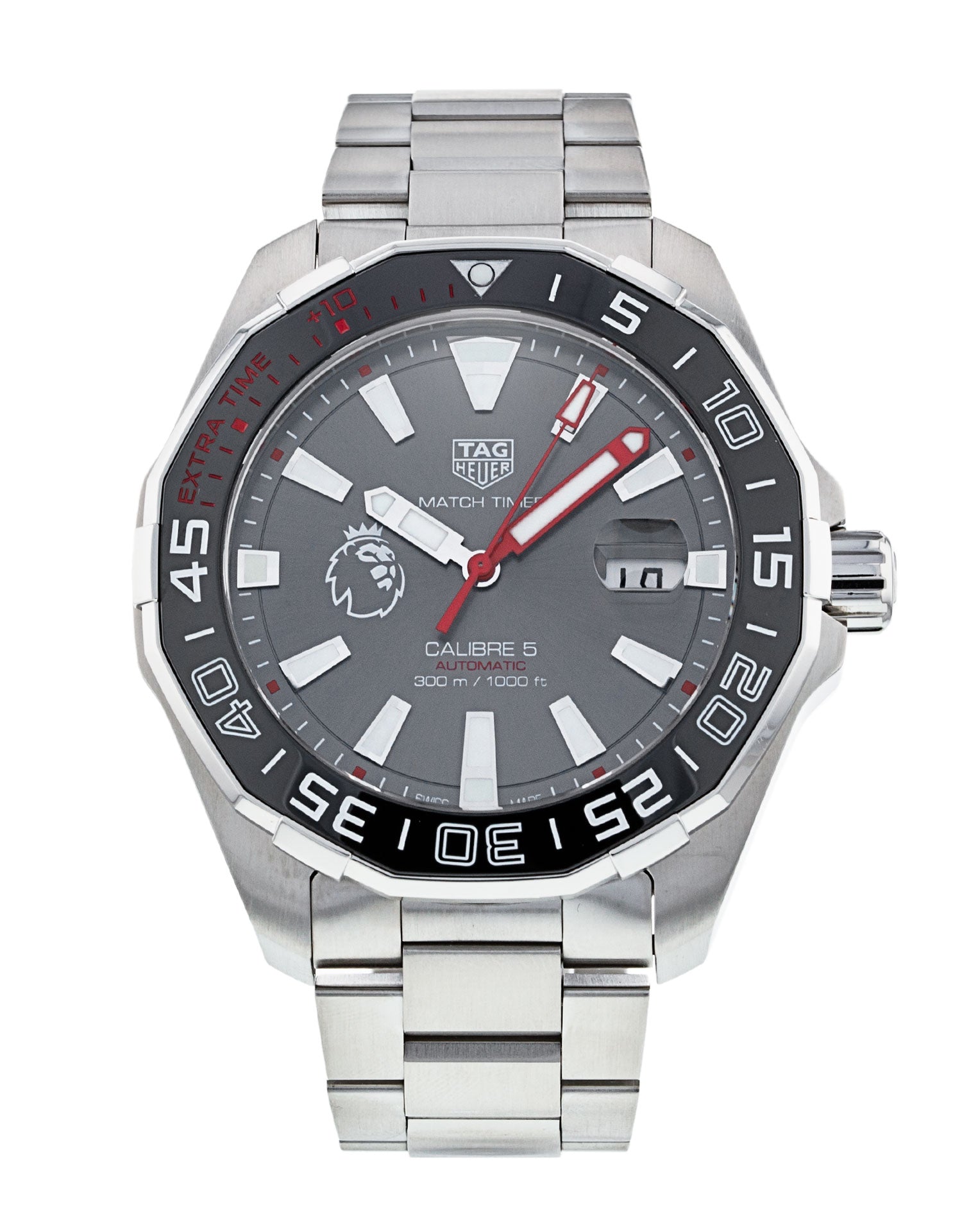  Shop Authentic Tag Heuer Aquaracer Calibre 5 Premiere League Edition Black Dial Silver Stainless Steel Watch for Men - WAY201D.BA0927 - Luxxuri
