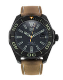  Shop Authentic Tag Heuer Aquaracer 300 Calibre 5 Automatic Black Dial Brown Fabric Strap Watch for Men - WAY208C.FC6383 - Luxxuri