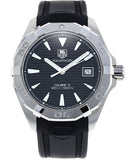  Shop Authentic Tag Heuer Aquaracer Automatic Caliber 5 Black Dial Black Rubber Strap Watch for Men - WAY2110.FT8021 - Luxxuri