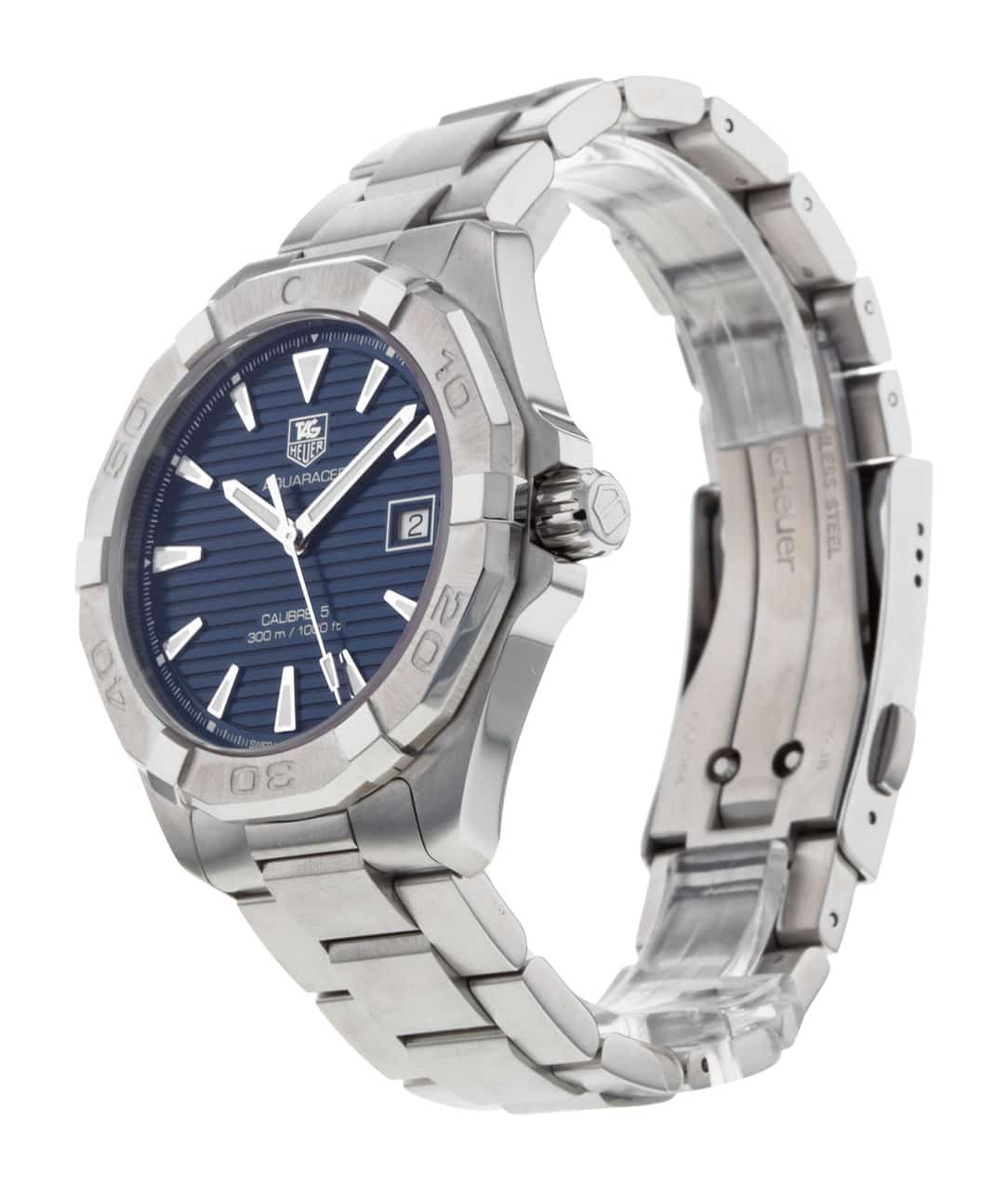 Tag Heuer Aquaracer Automatic Blue Dial Silver Steel Strap Watch for Men - WAY2112.BA0928