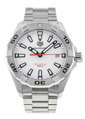  Shop Authentic Tag Heuer Aquaracer Quartz White Dial Silver Steel Strap Watch for Men - WBD1111.BA0928 - Luxxuri