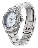  Shop Authentic Tag Heuer Aquaracer Diamonds Mother of Pearl White Dial Silver Steel Strap Watch for Women - WBD131C.BA0748 - Luxxuri
