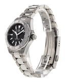  Shop Authentic Tag Heuer Aquaracer Quartz Black Dial Silver Steel Strap Watch for Women - WBD1410.BA0741 - Luxxuri