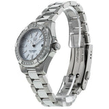  Shop Authentic Tag Heuer Aquaracer Diamonds Mother of Pearl White Dial Silver Steel Strap Watch for Women - WBD1413.BA0741 - Luxxuri