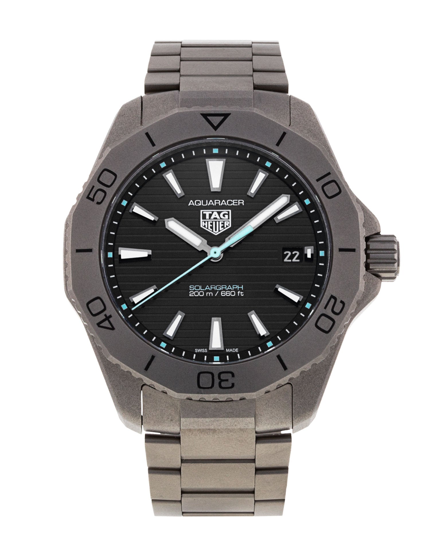  Shop Authentic Tag Heuer Aquaracer Professional 200 Solargraph Quartz Black Dial Silver Steel Strap Watch for Men - WBP1180.BF0000 - Luxxuri