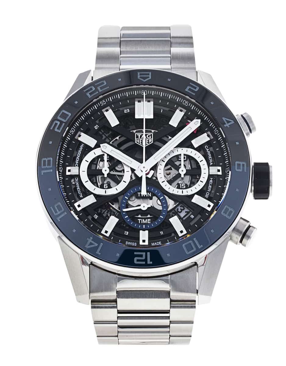  Shop Authentic Tag Heuer Carrera Chronograph Blue Dial Silver Steel Strap Watch for Men - CBG2A1Z.BA0658 - Luxxuri