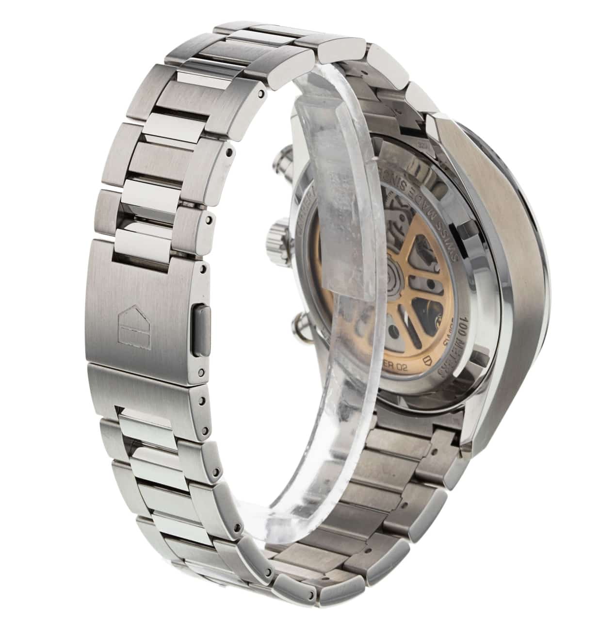 Tag Heuer Carrera Chronograph Black Dial Silver Steel Strap Watch for Men - CBN2010.BA0642